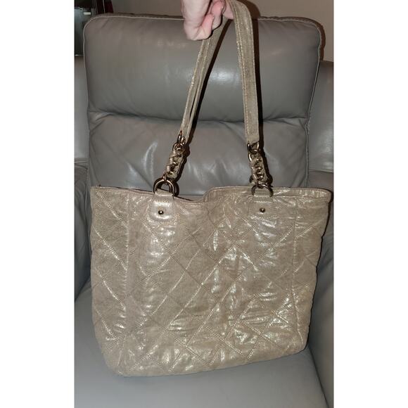 Deux Lux Gold Quilted Shoulder Tote - Picture 2 of 6